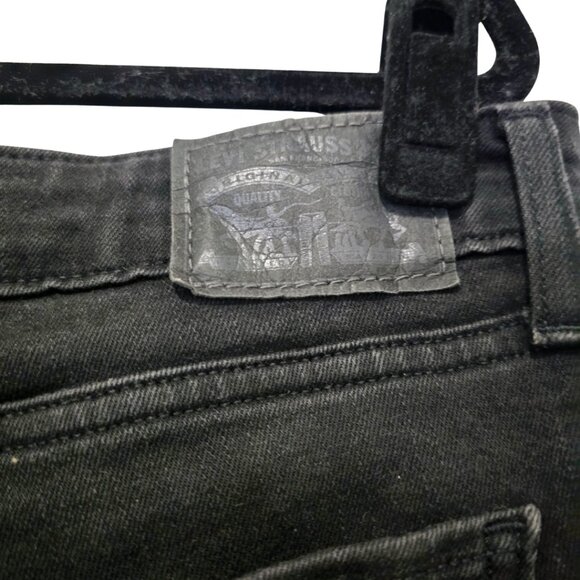 Levi’s 535 Super Skinny Faded Black Jeans Size 31 - Picture 3 of 4